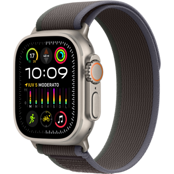 Apple Watch Ultra 2 GPS + Cellular 49mm Titanium - Trail Loop Blu/Nero - Taglia S/M - EUROPA